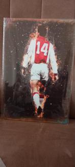 Johan Cruyff Ajax Blikken Bord - 20x30cm, Verzamelen, Ophalen of Verzenden