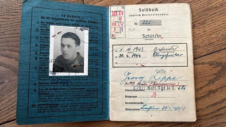 Soldbuch HG-Divisie Holland tot eind 1944, Verzamelen, Militaria | Tweede Wereldoorlog, Nederland, Ophalen of Verzenden