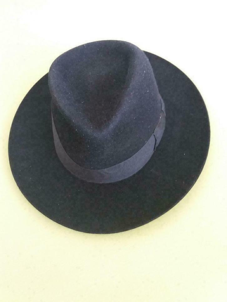Vilten Hoed - Stanton - Zwart - VINTAGE, Kleding | Heren, Hoeden en Petten, Zo goed als nieuw, Hoed, 57 cm (M, 7⅛ inch) of minder