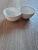 Duo schaaltje dubbel schaaltje snackschaaltje wit, Ophalen of Verzenden, Zo goed als nieuw, Overige stijlen, Schaal of Schalen