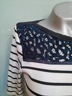 Marccain prachtig shirt wit blauw zwart mt 3, Kleding | Dames, Maat 38/40 (M), Wit, Ophalen of Verzenden, Zo goed als nieuw