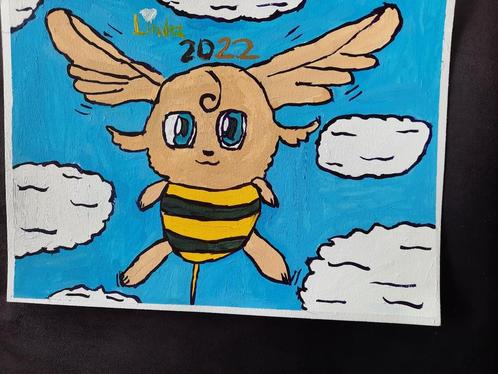 schilderij bunnybee 22, Antiek en Kunst, Kunst | Schilderijen | Modern, Ophalen of Verzenden