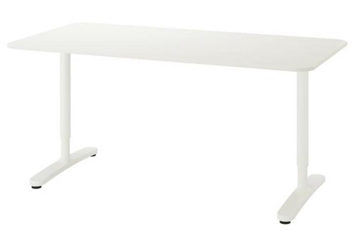 IKEA Bekant Bureau 80x160 - Handmatig Verstelbaar, Huis en Inrichting, Bureaus, Gebruikt, Bureau, In hoogte verstelbaar, Ophalen