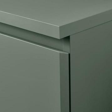 IKEA Malm 3-ladenkast grijsgroen - afbeelding 4