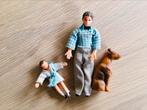 Vintage Lundby vader, baby en hond, Verzamelen, Verzenden, Gebruikt, Poppenhuis