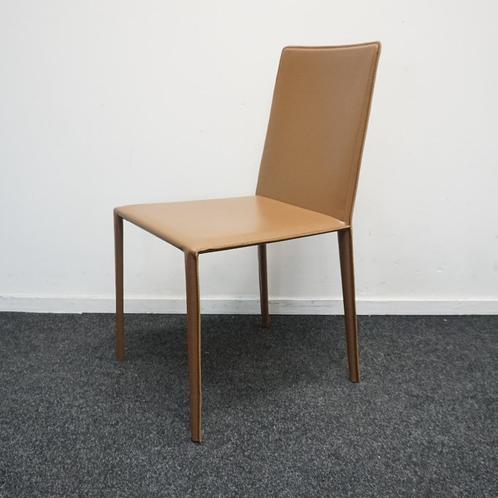 Arper Norma Design eetkamerstoelen | Leren stoelen Beige, Huis en Inrichting, Stoelen, Gebruikt, Vijf, Zes of meer stoelen, Leer