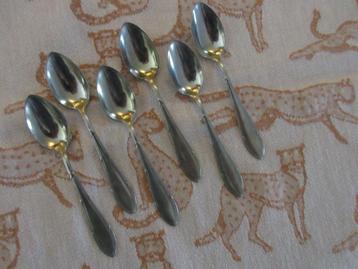 6 Heel mooie Alpacca Theelepels beschikbaar voor biedingen