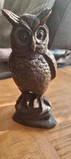 Bronze sculpture -- Uil - gepatineerd brons, Verzenden, Brons