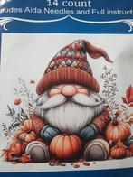 Gnome with pumpkins needle point set, Ophalen of Verzenden, Nieuw, Handborduren, Borduurpakket