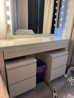 Make up tafel + malk kastjes IKEA, Huis en Inrichting, Tafels | Kaptafels, Ophalen of Verzenden, Gebruikt, Hout, Minder dan 100 cm