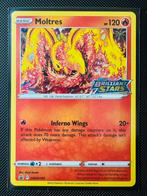 Pokémon Moltres SWSH185 Black Star Promos (stamp), Ophalen of Verzenden, Zo goed als nieuw, Losse kaart