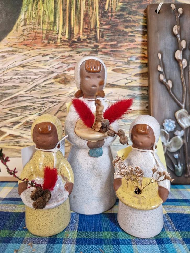 Zweedse Bloemenmeisjes Jie Gantofta Geel Beige, Antiek en Kunst, Antiek | Keramiek en Aardewerk, Ophalen of Verzenden