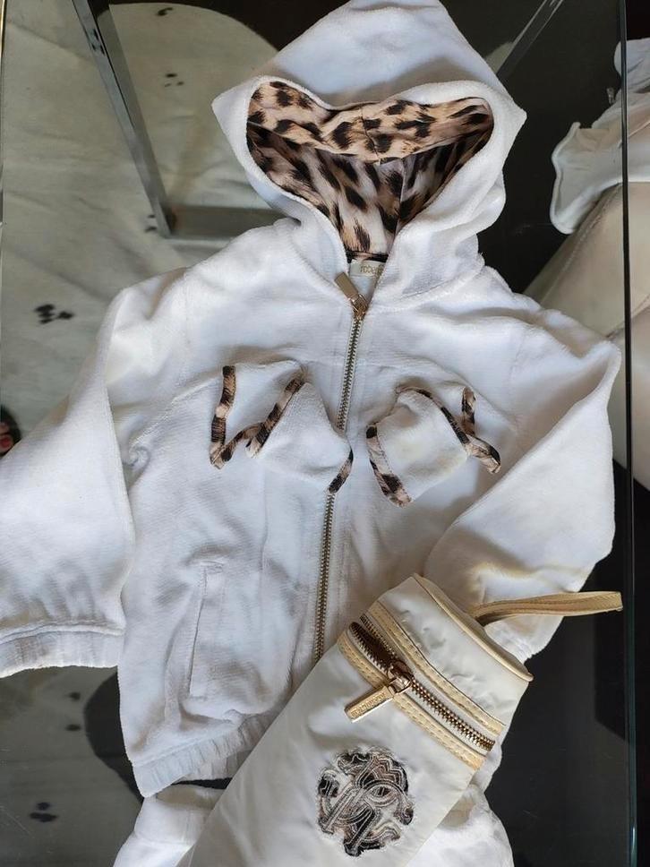 Roberto Cavalli setje trainingspak, lounge, flessentas 12 m, Kinderen en Baby's, Babykleding | Maat 80, Zo goed als nieuw, Meisje