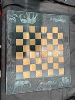 Houten Schaakbord met Olifanten, Een of twee spelers, Ophalen of Verzenden, Gebruikt