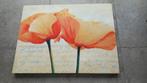 Mooi schilderij op Canvas van 2 klaprozen., Ophalen, Zo goed als nieuw, Schilderij