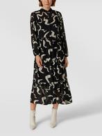 MSCH Copenhagen - zwarr crème print blousejurk | maat M, Maat 38/40 (M), Msch Copenhagen, Zwart, Ophalen of Verzenden