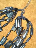 Vintage Zwart Parelmoer Collier €18, Ophalen of Verzenden, Gebruikt, Zwart, Overige materialen