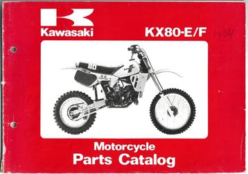 Kawasaki KX80 E / F parts list (1844z) motor beschikbaar voor biedingen
