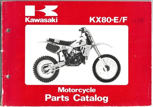 Kawasaki KX80 E / F parts list (1844z) motor, Motoren, Handleidingen en Instructieboekjes, Kawasaki, Ophalen of Verzenden