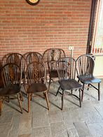 Antieke windsorstoelen 7 stuks, Ophalen, Zo goed als nieuw, Bruin