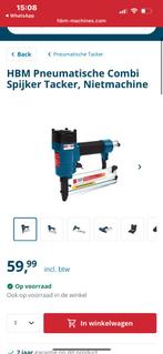 HBM Pneumatische Combi Spijker Tacker, Nietmachine, Doe-het-zelf en Verbouw, Verzenden, Zo goed als nieuw, 600 watt of meer