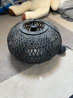 Zwarte Rotan Hanglamp, Huis en Inrichting, Lampen | Hanglampen, Ophalen of Verzenden, Zo goed als nieuw, Hout, Minder dan 50 cm