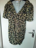124 Zwart/gele jurk van H&M maat XL, Kleding | Dames, Jurken, Ophalen of Verzenden, Zo goed als nieuw, Maat 46/48 (XL) of groter