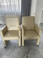 2 Leren Fauteuils, Huis en Inrichting, Fauteuils, Gebruikt, Minder dan 75 cm, Leer, Ophalen of Verzenden