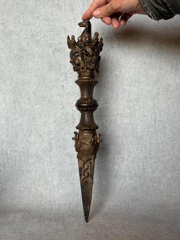 Tibetaanse Phurba brons 48 cm beschikbaar voor biedingen