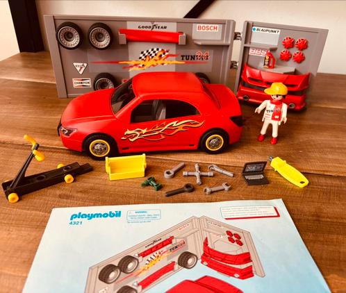 Playmobil sportwagen met werkplaats set 4321!!, Kinderen en Baby's, Speelgoed | Playmobil, Gebruikt, Complete set, Ophalen of Verzenden