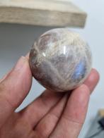 Bol van maansteen met blauwe flash, Ophalen of Verzenden, Mineraal
