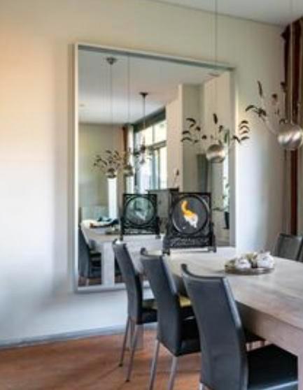 Grote Design Spiegel, Huis en Inrichting, Woonaccessoires | Spiegels, Gebruikt, 125 cm of meer, 150 tot 200 cm, Rechthoekig, Ophalen of Verzenden