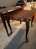 Queen Ann bijzettafeltjes 2stuks, Huis en Inrichting, Tafels | Bijzettafels, Minder dan 55 cm, Gebruikt, Rechthoekig, Hout