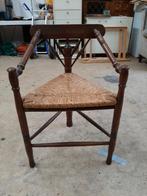 Antieke Breistoel met Riet - 50x45x48cm, Huis en Inrichting, Ophalen