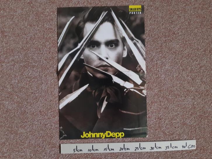 Poster Johnny Depp Smash Hits Michael Jackson Ride A3, Verzamelen, Posters, Zo goed als nieuw, Film en Tv, A1 t/m A3, Rechthoekig Staand