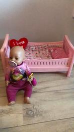 Baby born met bed, Kinderen en Baby's, Speelgoed | Poppen, Ophalen, Zo goed als nieuw, Babypop