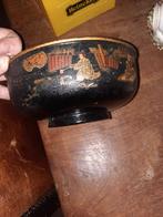 Antieke Japanse houten Kom met Decoratie, Ophalen of Verzenden