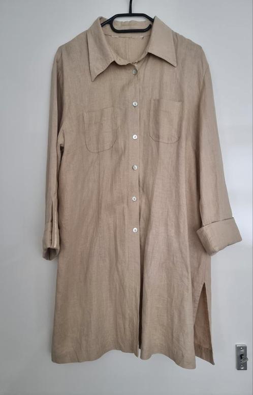Linnen blouse. Nieuw! L - XL., Kleding | Dames, Blouses en Tunieken, Nieuw, Maat 46/48 (XL) of groter, Beige, Ophalen of Verzenden