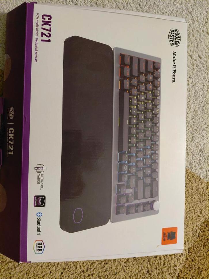 Coolermaster CK721 Toetsenbord - Zo goed als nieuw!, Computers en Software, Toetsenborden, Zo goed als nieuw, Qwerty, Draadloos