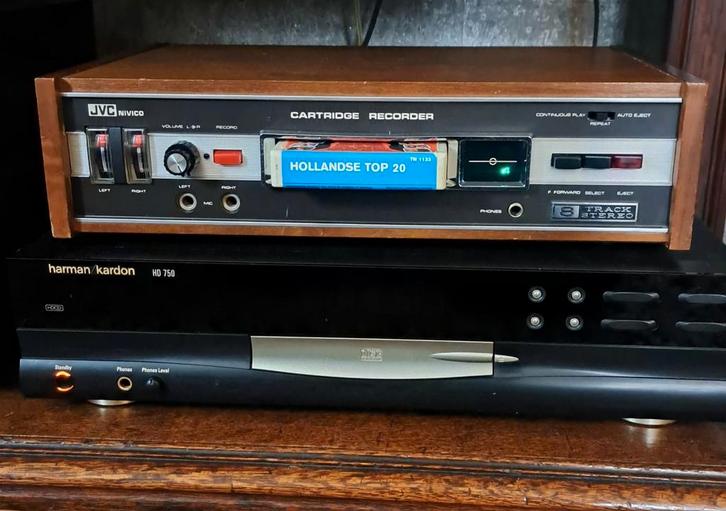 Vintage JVC Nivico 8 track speler model CHR-250UB 8-track, Audio, Tv en Foto, Cassettedecks, JVC, Ophalen of Verzenden