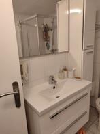 Badkamer set wit hoog glans, (Half)hoge kast, Gebruikt, Ophalen of Verzenden, Minder dan 100 cm