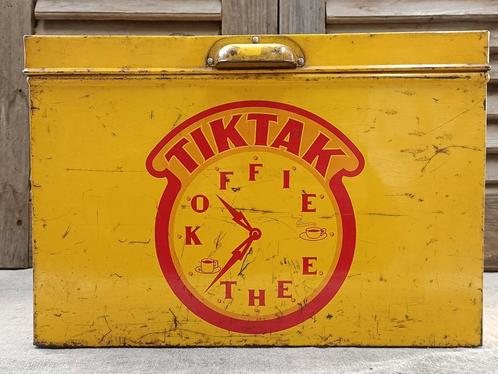 Oud winkel blik TikTak koffie en thee, Verzamelen, Blikken, Zo goed als nieuw, Koffie, Ophalen of Verzenden