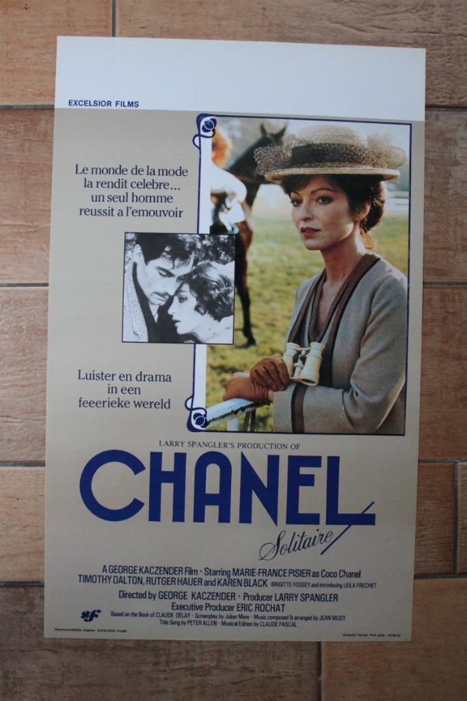 filmaffiche Chanel Solitaire 1981 Rutger Hauer filmposter, Verzamelen, Posters, Zo goed als nieuw, Film en Tv, A1 t/m A3, Rechthoekig Staand