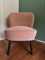 Mooie roze stoel met zwarte poten, Overige kleuren, Ophalen of Verzenden, Zo goed als nieuw, Eén