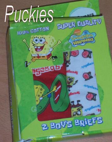 2-pack Spongebob slips maat 110/116 *NIEUW* (6462) a beschikbaar voor biedingen