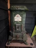 Antiek Frans sierkacheltje emaille groen, Huis en Inrichting, Kachels, Ophalen of Verzenden, Overige brandstoffen, Gaskachel