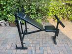 Gewichten bank / bench press Physionics, Ophalen of Verzenden, Zo goed als nieuw, Fitnessbank