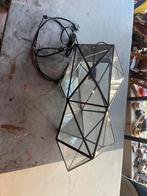 Glazen lamp met lood, Ophalen of Verzenden, Gebruikt, Glas, Minder dan 50 cm