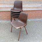 6 x stapelstoelen kantine stapelbare partij stoelen, Ophalen, Gebruikt, Bruin, Vijf, Zes of meer stoelen