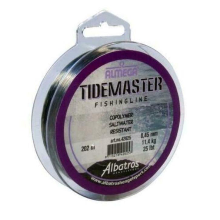 7 stuks Albatros Almega Tidemaster zoutwater nylon 0,50mm, Watersport en Boten, Hengelsport | Algemeen, Nieuw, Vislijn, Ophalen of Verzenden